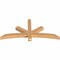 Ekena Millwork Alberta Smooth Timber Gable Bracket, Western Red Cedar, 60"W x 27"H x 3 1/2"D x 3 1/2"F, 11/12 Pitch GBW060X27X0404ALB00SWR - alternate 2